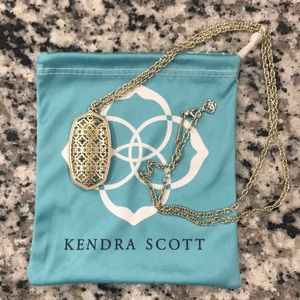 Kendra Scott Rae long necklace in gold filigree